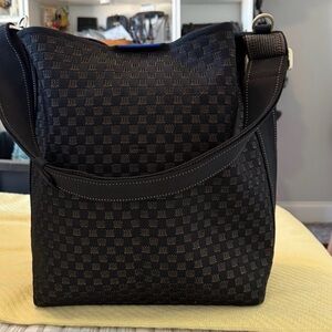 Rothy's Black Checker Weave Shoulder Tote
